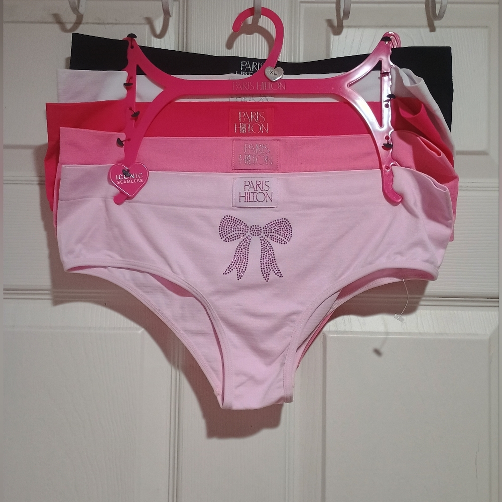 New Women's Paris Hilton Iconic Seamless 5 Pack Panties Size XL